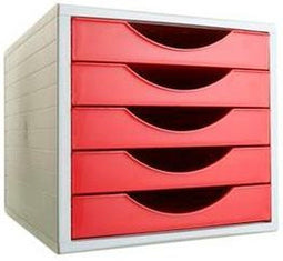 Modulaire archiefkast Archivo 2000 ArchivoTec Serie 4000 5 lades Din A4 Rood 34 x 27 x 26 cm