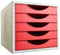 Modulaire archiefkast Archivo 2000 ArchivoTec Serie 4000 5 lades Din A4 Rood 34 x 27 x 26 cm