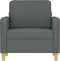 Fauteuil 60 cm stof donkergrijs