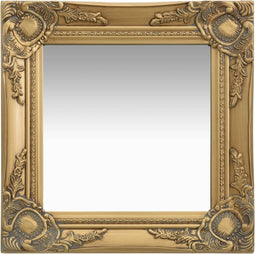 vidaXL - Wandspiegel - barok - stijl - 40x40 - cm - goudkleurig