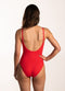 CYELL Scarlett - Dames Badpak - Overslag look - Rood - Maat 75D