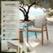 tectake® Set van 2 Tuinstoelen Manacor - Tuinstoel Rope-Design - Weerbestendig Acaciahout Grijs/Beige (2 stuks)