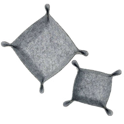 SMUG Felt Catchall Storage Tray Boxes (set of 2)