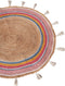 ZANAVI - Laagpolig vloerkleed - Meerkleurig - ø 120 cm - Jute