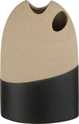 J-Line vaas Hoog - keramiek - beige/zwart - small - 25.5 cm hoog