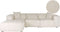 Hoekbank DOLVA Corduroy Off-white 3-zitter Rechterzijde