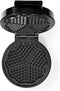 Nedis Wafelijzer - 5 Heart shaped waffles - 19 cm - 1000 W - Automatische temperatuurregeling - Aluminium / Kunststof