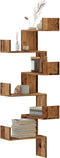 vidaXL - Hoekwandschap - 45x45x147 - cm - bewerkt - hout - out - houtkleurig