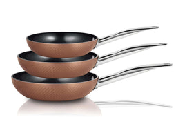 Buccan - Koekenpannenset - 20 24 28 cm - Keramische Non-Stick Coating