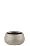 J-Line bloempot Oneffen Laag Ruw - keramiek - zilver - Ø 22 cm