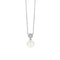 TI SENTO Dames Ketting - 925 zilver - Wit parel - Maat 42 - 3854PW