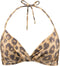 Barts Sands Halter Top - Gevoerde bikini top met panterprint - Beige