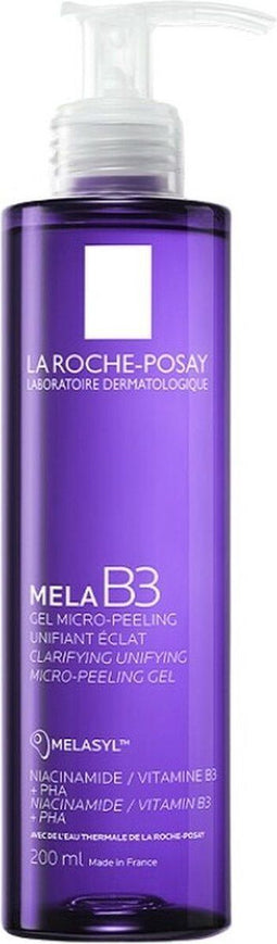 La Roche-Posay Mela B3 Micro-Peeling Gel Reiniger - tegen Pigmentvlekken - met Melasyl en Niacinamide - geschikt voor een Gevoelige Huid - 200ml