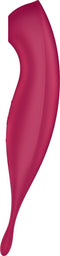 Satisfyer 'Twirling Pro Connect App', 20 cm, met app, drukgolf- en oplegvibrator, aan beide zijden te gebruiken, drukgolven en circulerende vibraties