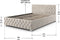 Juskys Nizza - Gestoffeerd Bed - LED Verlichting Bedlade - 180 x 200 cm - Grijs