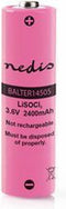 Nedis BALTER14505 - AA Lithium Batterij - 2400mAh - Roze
