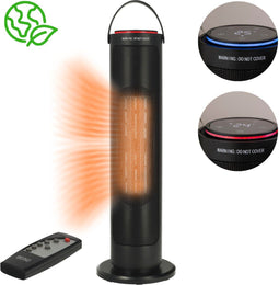 BREND BR-2221 - Keramische Ventilatorkachel - 2000W met ECO-modus en Thermostaat 15-35 °C - Zwart