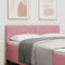 vidaXL - Hoofdbord - met - Kristallen - Knoppen - - - Roze - - - 140 - cm - - - Velvet