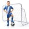 Coast Kinder Voetbaldoel Mini - Metalen Voetbaldoel - Grondankers - Wit