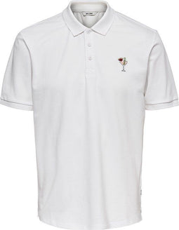 Only & Sons Billy - Heren Poloshirt - Maat M - Wit