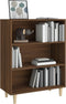 vidaXL - Dressoir - 69,5x32,5x90 - cm - bewerkt - hout - bruin - eikenkleur