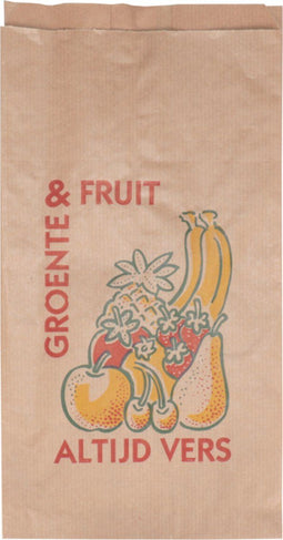 Zak - Fruitzak - Papier - nr. 2 - 16/ 10x30.5cm - Altijd vers - bruin - 10 kg