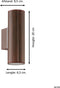 EGLO Riga - Wandlamp Buiten - GU10 - 16,5 cm - Antiek Bruin