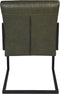 HSM Collection-Eetkamerstoel Texas S/2-55x50x85-Groen/Zwart-Leder/Metaal