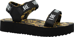 Versace Jeans Couture Fondo Miami - Plateau sandalen - Klittenbandsluiting - Zwart/Goud - Maat 39