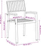 vidaXL - Tuinstoelen - 4 - stuks - Stapelbaar - Grijs - Massief - Acaciahout - en - Metaal