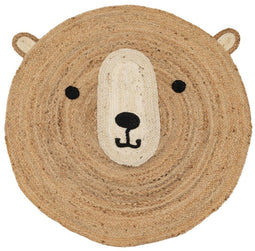 Tapijt Beer Beige Natuurlijk 100 % Jute 100 x 100 cm