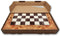 Klassiek Backgammon rosé bordspel - Tavla - Grote Maat XXL 48cm - Met schaakbord - Koffer met magnetische sluiting