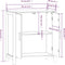 vidaXL - Dressoir - 62x38x70 - cm - bewerkt - hout - zwart