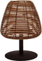 Bohemia draadloze LED tafellamp - 25 cm - Rotan