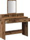 vidaXL - Kaptafel - met - Lades - van - Oud - Hout - 100x41x140 - cm