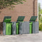vidaXL - Containerberging - voor - 5 - containers - 345x79x117 - cm - staal - grijs