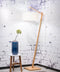 GOOD&MOJO Vloerlamp Andes - Bamboe/Wit - 72x47x176cm - Scandinavisch,Bohemian - Staande lampen voor Woonkamer - Slaapkamer