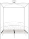 vidaXL - Hemelbedframe - metaal - wit - 180x200 - cm