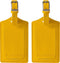 EverNeeds Bagagelabel - PU Leer - Privacyflap - Geel (2 stuks)