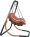 AXI Capri Schommelstoel met frame van hout - Hangstoel met Terracotta suède kussen voor volwassenen - Buiten Loungestoel met standaard