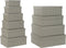 Set van opstapelbare opbergboxen DKD Home Decor Muis Grijs Wit Karton (43,5 x 33,5 x 15,5 cm)