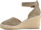 PS Poelman Enid - Espadrilles met Sleehak 8 cm - Khaki Groen - Maat 38