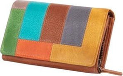 Mika portefeuille - dames - leer - multi kleur - JU-42181