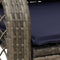 vidaXL - Tuinschommelstoel - met - kussens - poly - rattan - grijs