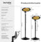 tectake® Solaris Monolith - Infraroodstraler - 2000W - 3 Niveaus - Zwart
