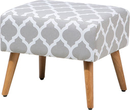 MANTEO - Hocker - Grijs - Katoen