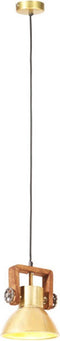 vidaXL Hanglamp industrieel rond 25 W E27 19 cm messingkleurig