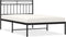 vidaXL - Bedframe - met - hoofdbord - metaal - zwart - 107x203 - cm