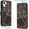 iMoshion Hoesje Geschikt voor iPhone 14 Hoesje Met Pasjeshouder - iMoshion Design Softcase Bookcase - Zwart / Black Graphic