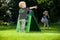 SwingKing Vrijstaande glijbaan met Trap - Groene Peuter Glijbaan (Kunststof) - 120x40x67cm - 18 - 36 maanden